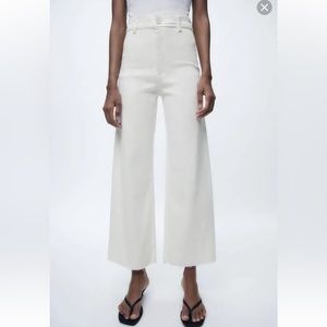 High waisted marine straight jeans